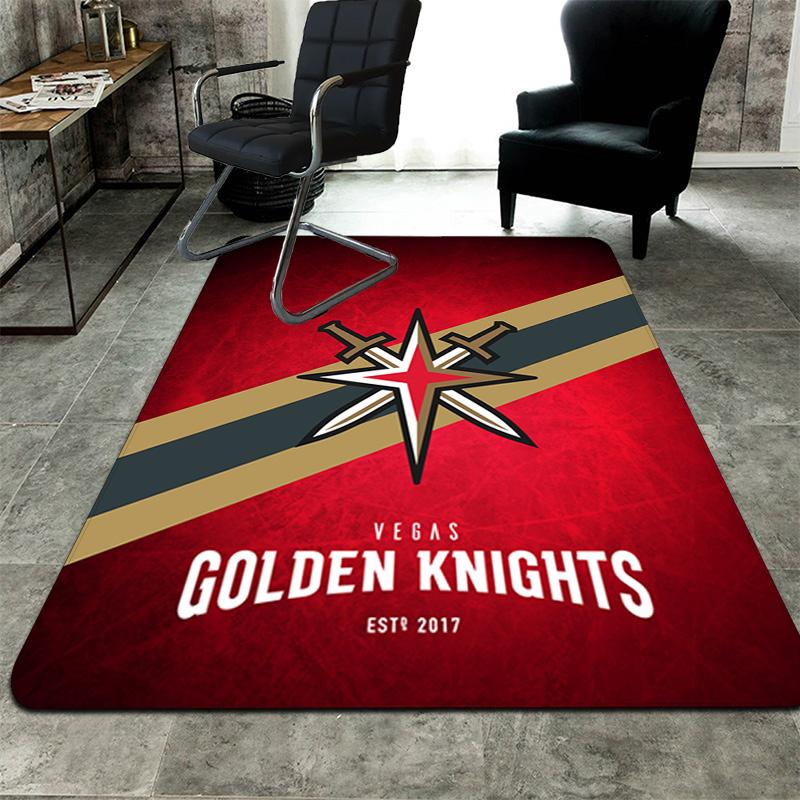 Vegas Golden Knights Print Rug Floor Mat for Living Room or Bedroom Soft and Comfortable Carpet a Gift for Birthday and Holiday.ZFF0913387