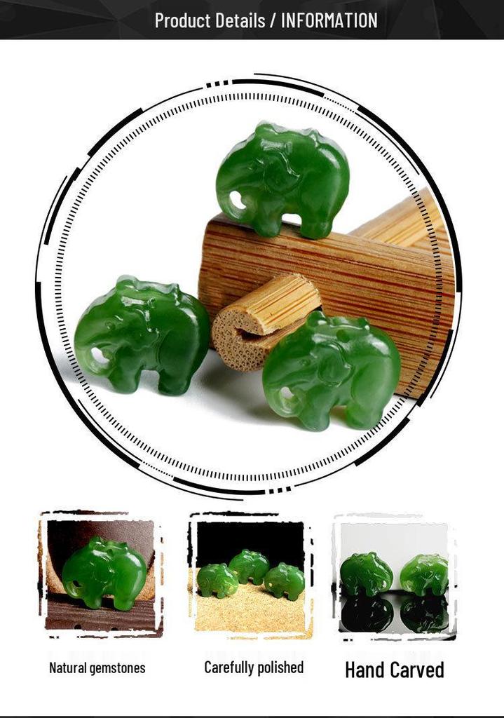 Hetian Jade Pendant: Lotus Pod, Double Lotus, Gourd, Elephant, Jadeite Lock, Cat Paw Earrings