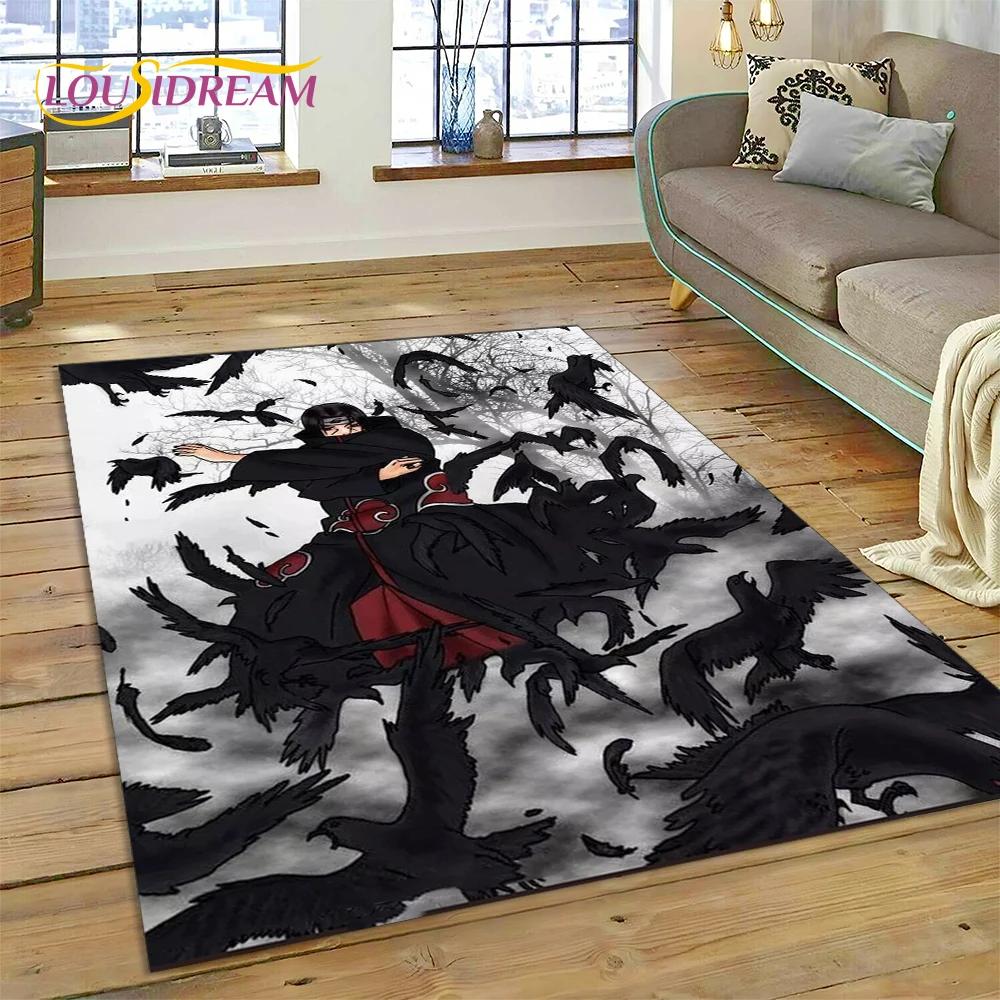Cartoon 3D I-Itachi Japan Anime  Area Rug,Carpet Rug for Living Room Bedroom Sofa Doormat Decoration, Kids Non-slip Floor Mat