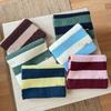 Versione coreana ins sciarpa a righe a contrasto colore femminile versatile autunno e inverno calda studentesca sciarpa in maglia maschile coppia