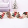 78,74-Zoll-Weihnachtsband, klassisches Verpackungs-Weihnachtsbaumband, Kranzschleifen, DIY-Stoffwirbelband, Sackleinenband mit Drahtkante, Geschenk