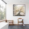 Eleganter Baum aus Blattgold Leinwand Wanddeko Landschaft Modernes Wohnzimmer Heimdeko Elegantes dekoratives Gemälde