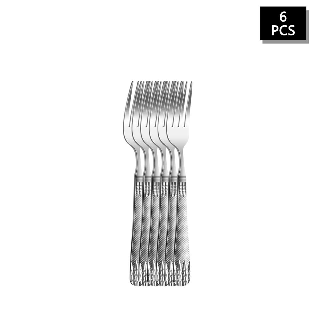 4/6/16/24pcs Stainless steel wheat ear cutlery set Silver steak knife, fork and spoon combination cutlery for family hotel party