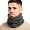 Unisex Knitted Neck Warmer Scarf Winter Fleece-Lined Thick Hooded Gaiter Cycling Outdoor Cold Weather