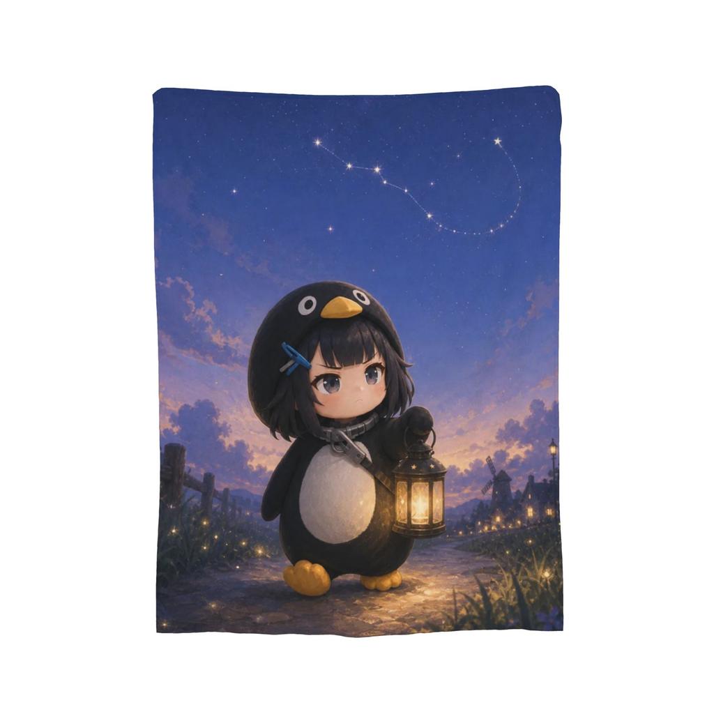 Gugu Gaga Penguin Blanket Cute Flannel Throw Blankets Airplane Travel Portable Soft Warm Bedspread