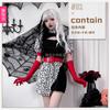 Halloween Adult Costume Movie 101 Loyal Dog Costume Black and White Witch Kuila Dress