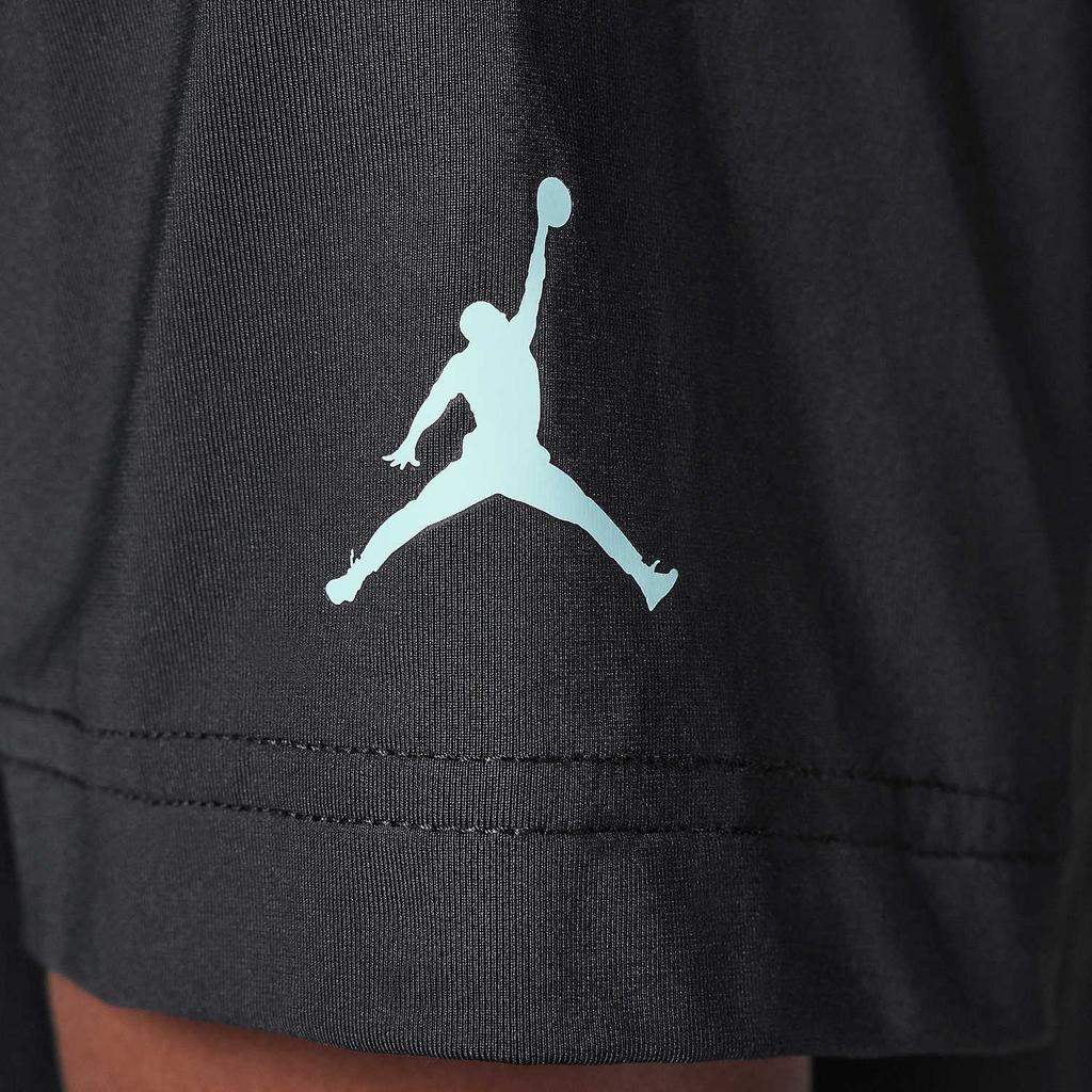 Jordan Youth  Champions Comfortable Knit Versatile Short Sleeve T-Shirt Kids Tops Black HQ8706-010