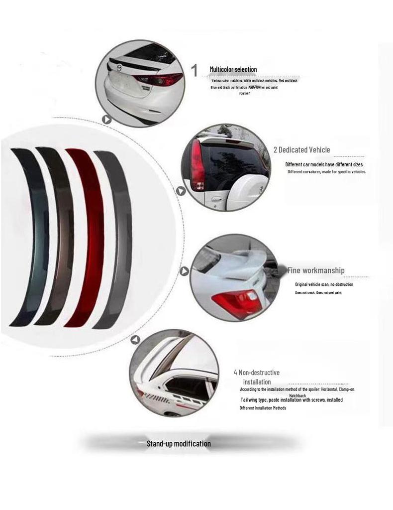 Heckspoiler für 03-09 Toyota Prado FJ120, Passend für 2700-4000 Modelle