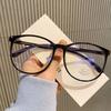 Women Popular Ins Finished Myopia Glasses Round Frame Blue Light Blocking Eyeglasses for Men Unisex Clear Minus Diopter Eyewear
