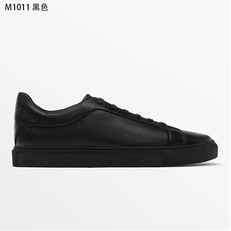 Linjer Stricklin  Autumn New  Genuine Leather Flat Sneakers Men Multicolor Solid Color Simple All-match Basic Shoes Casual Male