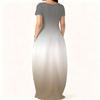 Plus Size Crew Neck Short Sleeve Dress For Women Summer Indoor And Outdoor Wear