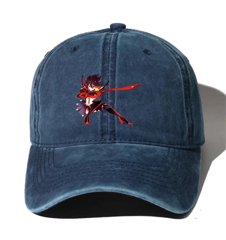 Teenagers Denim Baseball Cap Men Women Cowboy Bone Summer Autumn Hip Hop Cap for Anime KILL La KILL Cartoon Hats