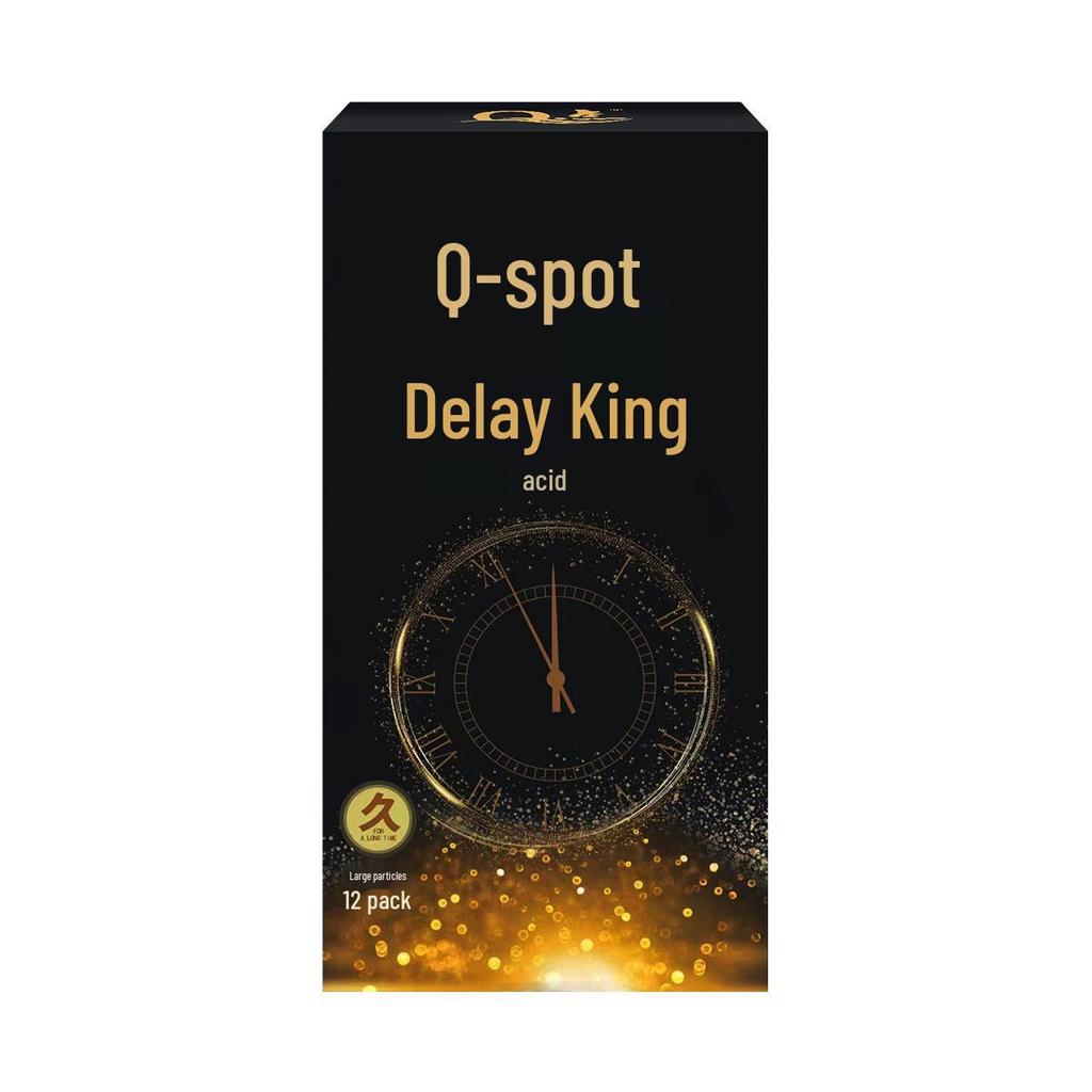 Q-point Hyaluronic Acid 001 Large Particle Delay Condoms - Long-lasting Contraceptives for Adults