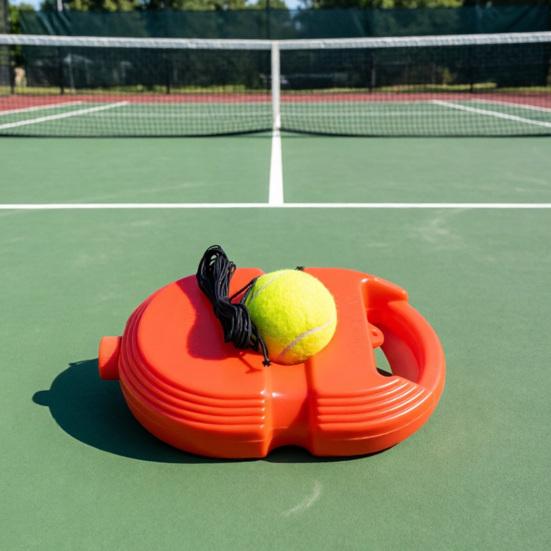Tennis Trainer with 1/3 String Ball Portable Tennis Solo Training Rebounder with Weighted Base Kids Adults Beginner Backyard Tennis Ball Training