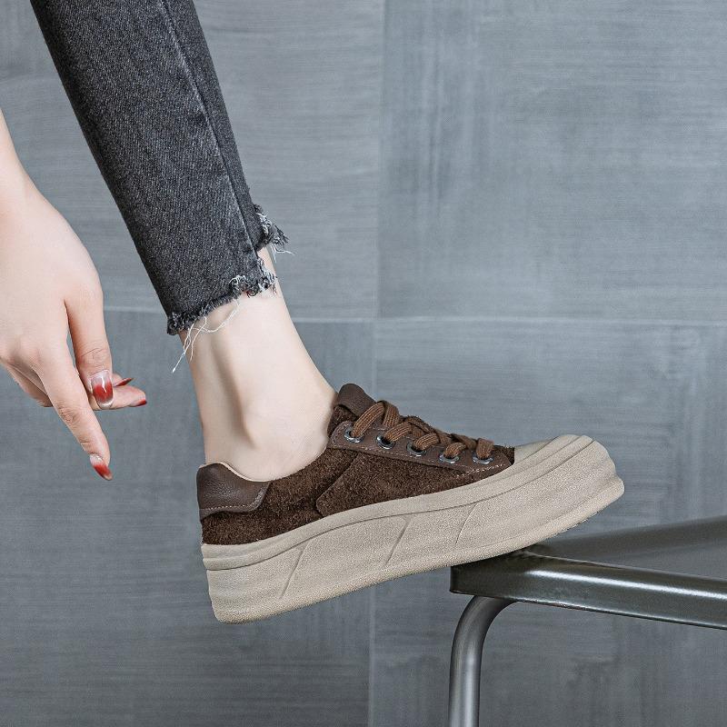 

The first layer of cowhide retro women s shoes autumn new round head thick sole strap four seasons single shoes ugly cute comfortable and light 40