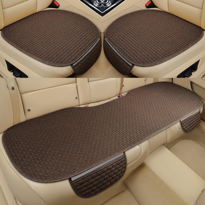 Car Flax Seat Cushion Protector Pad Car Seat Cover Front/Rear Seat Cover Automobile Cushion Pad Mat Backrest Car Accessories