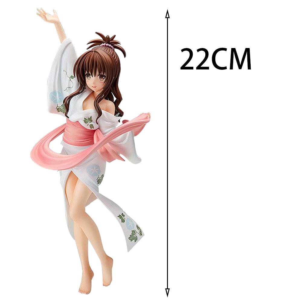 22cm Anime Figure Lala Satalin Devilke Yuuki Mikan Momo Belia Devilke Standing Position Swimsuit Girl Adult Action Figure Models