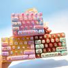 14Ps Stress Relief Decompression Toy 26 Key Press Button Keyboard Keychain Fidget Toy Creative Ornament For Family Party Favors