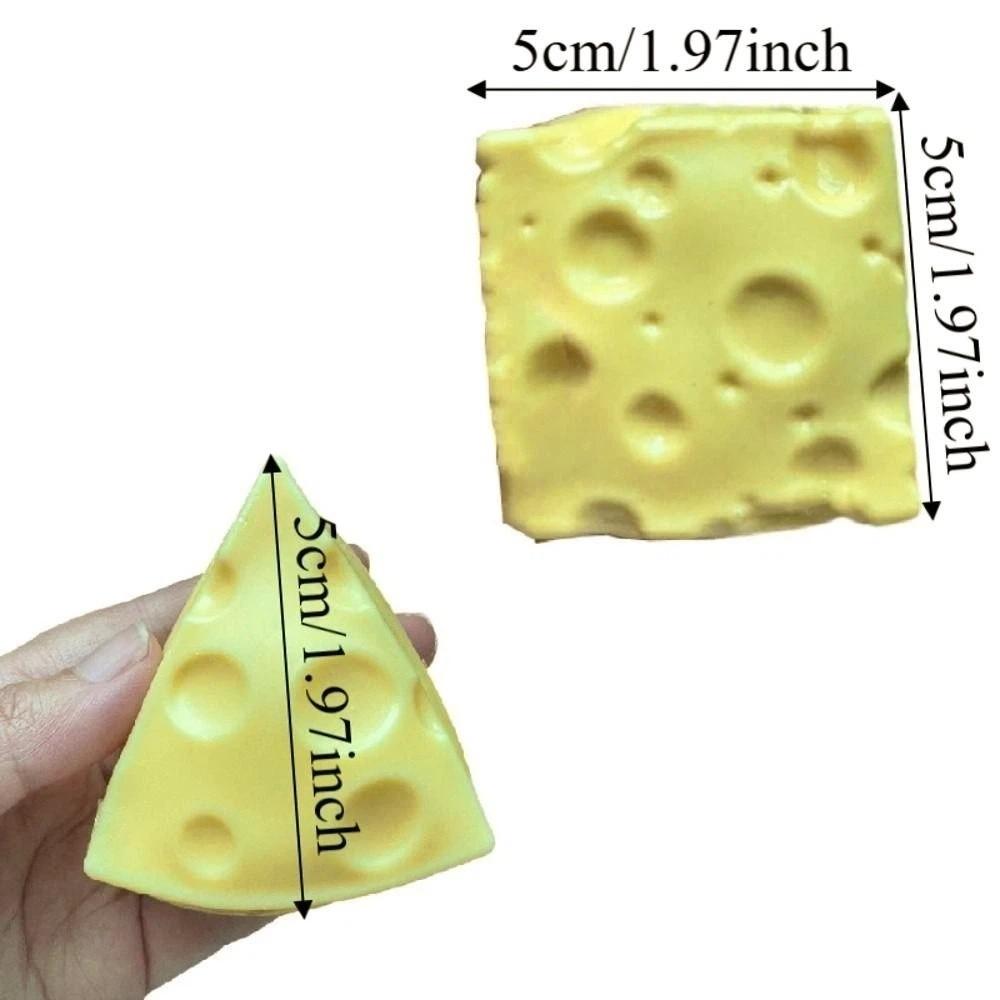 Super Soft Cheese Squeezed Cube Anxiety Relief Cheese Stress Ball Portable Cheese Pinch  Office