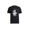 T Shirts Men's Black Crew Neck Moderate Straight Fit GP0862