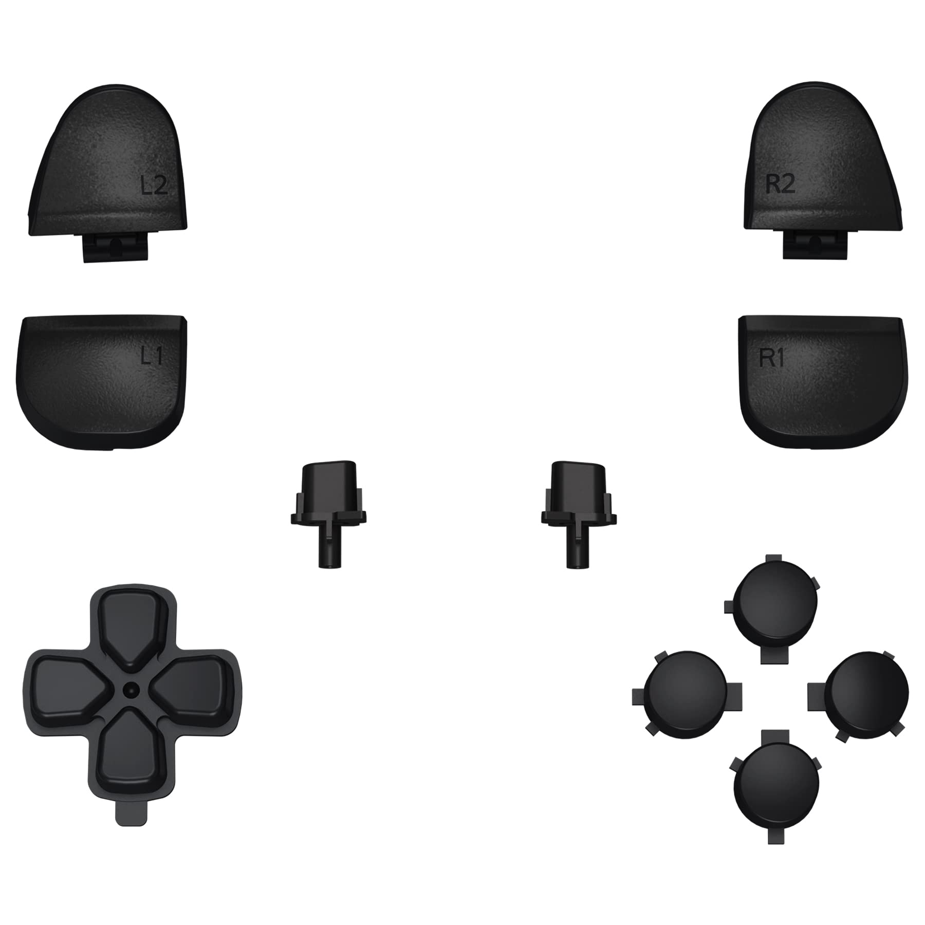 

eXtremeRate Compatible with PS5 Controller Replacement R1L1R2L2 Trigger Share Option Face Pure Color Full Set Button Compatible with PS5 Controller