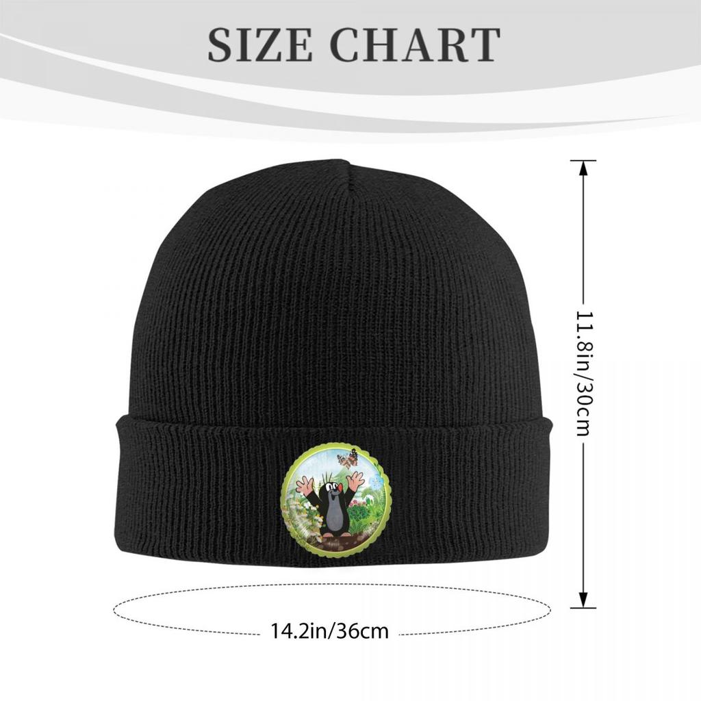 Mole Happy Krtek Warm Knitted Cap Winter Knit Bonnet Hat Skullies Beanies Hip Hop Caps for Unisex