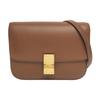 [Pre-Owned] Classic Box Gold Buckle Polished Calfskin Tofu Square Crossbody Shoulder Bag Medium - Very Good #GEIF5C