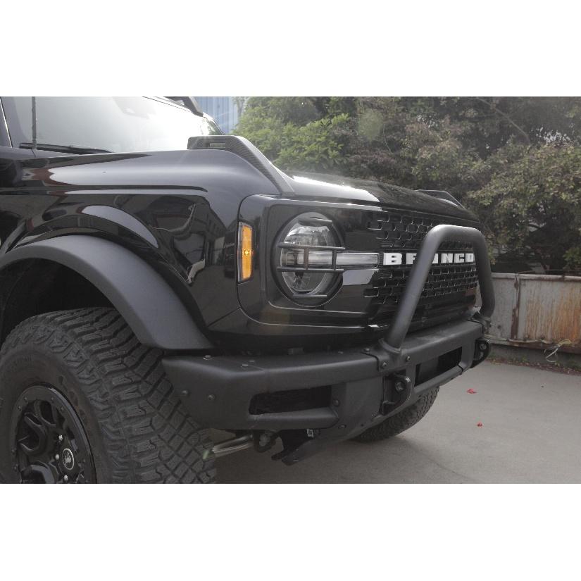 Car Front Headlight Lamp Decoration LED Light Source Guards Cover for Ford Bronco 2022 2023 Lamp Hoods Exterior