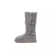 Wool~ 5cm Thick-soled Two-wear Snow Boots Women's Winter Velvet Thickened Fluffy Flanged Medium Boots Non-slip Northeast Cotton Boots