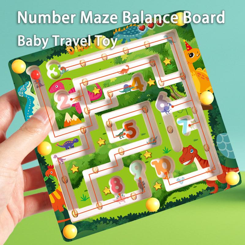 Baby Magnetic Maze Games Montessori Toys Balance Pen Control Track Board Logical Thinking Brain Game Early Education Travel Toys