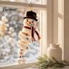 Decorazioni Stagionali Invernali Fai da Te Kit Uncinetto Pupazzo di Neve Appendiporta, Kit Artigianale Festivo Fatto a Mano per Principianti Set Parete di Natale, Finestra, Festa di Capodanno