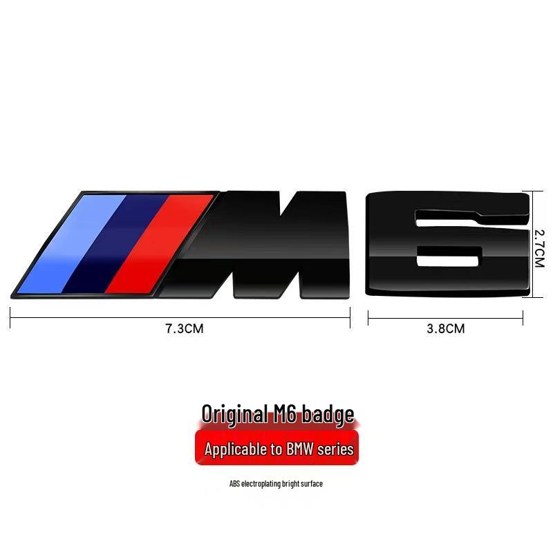BMW M Series Rear Fender Logo Sticker for M1-M6, 3 & 5 Series, X6M