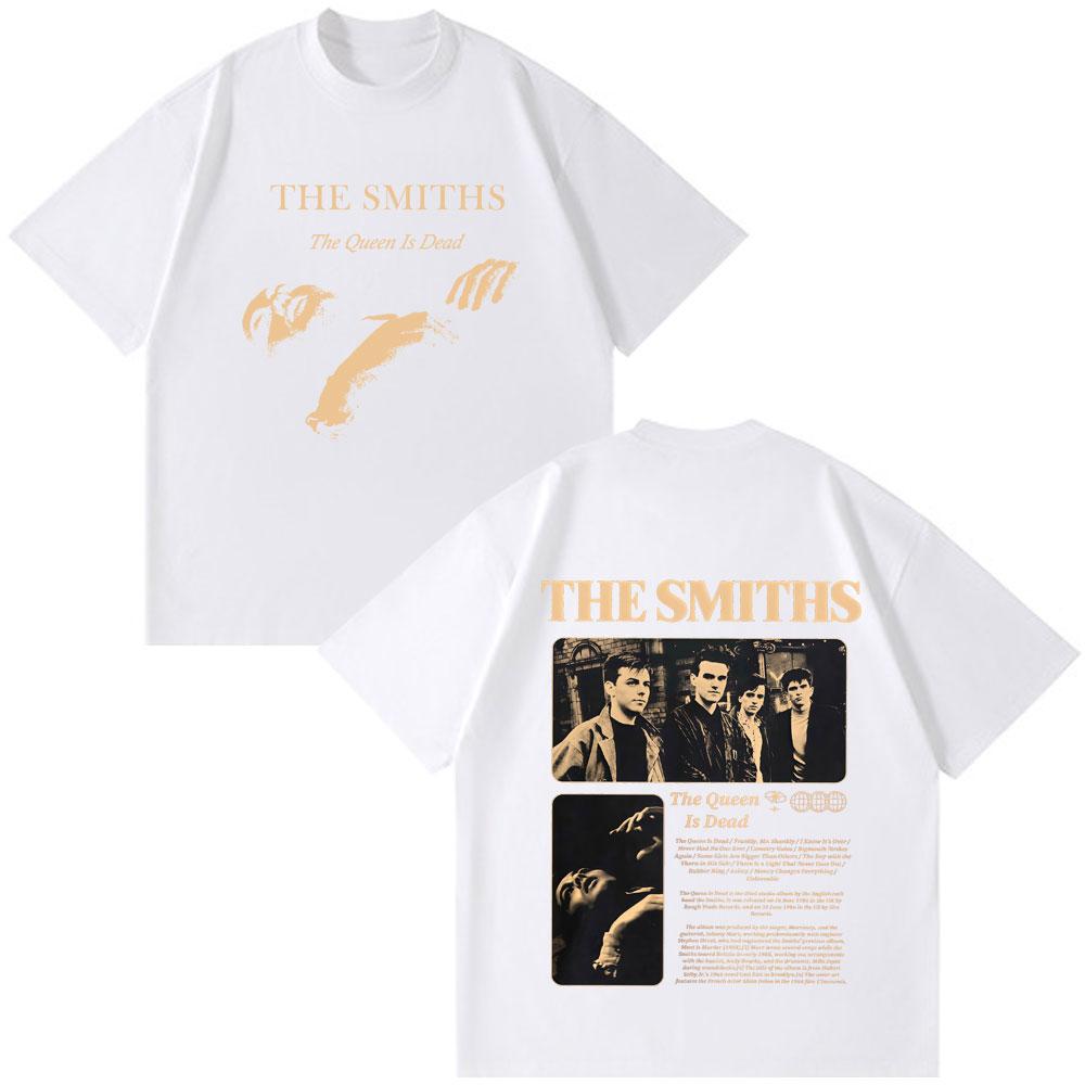 The Smiths The Queen Is Dead Plus Size T-shirts with Short Sleeves 1980's Indie Morrissey T-shirt Men's Vintage Rock Band Tide