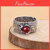 Feng Shui Pixiu Heart Sutra Adjustable Couple Ring Geometric Style Fashion Accessory