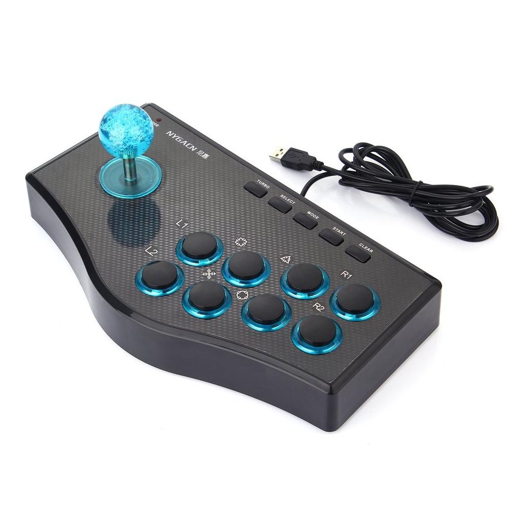 NO.3 3 In 1 USB Wired Game Controller Arcade Fighting Joystick Stick ...