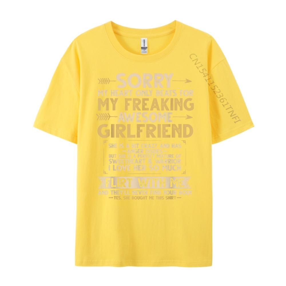 I Love My Freaking Awesome Girlfriend Shes a Bit Crazy Funny Graphic Shirts Men Mens Shirt Figures