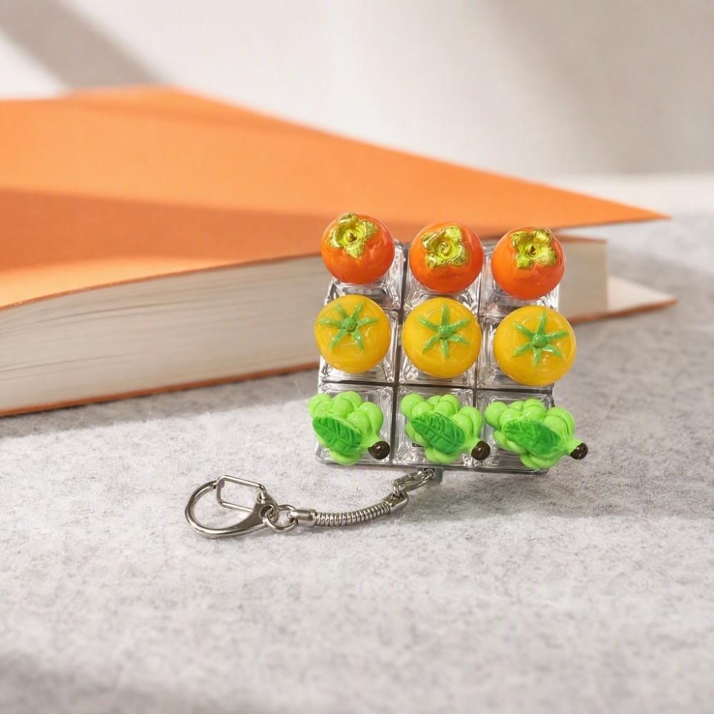 Cute Design Fruit Decompression Button Toy Keyboard Keychain Desktop Decoration