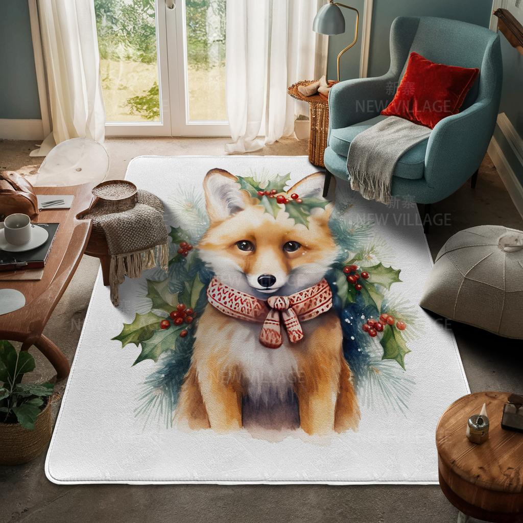 House Entrance Carpet Home Door Mat Living Room Bath Foot Bathroom Non-slip Water Absorption Rugs Bath Merry Christmas Winter