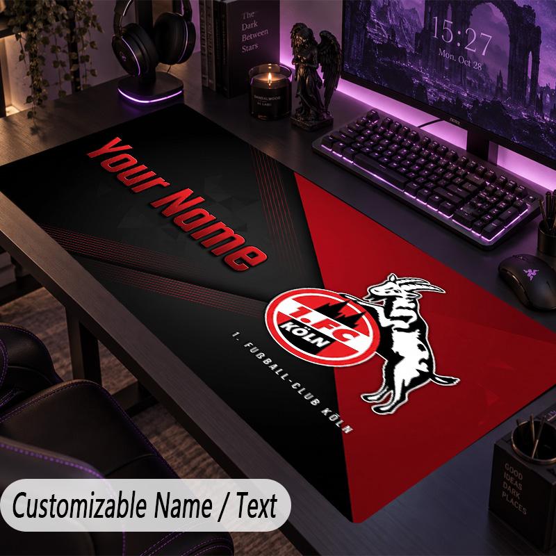 Large Mouse PadFC Köln Custom Name Text Personalized Desk Mat Non Slip Gaming Pad