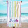 Personalized Striped Beach Towel Microfiber Towel Thin Quick Dry Absorbent for Beach Swimming Yoga Bath Sports