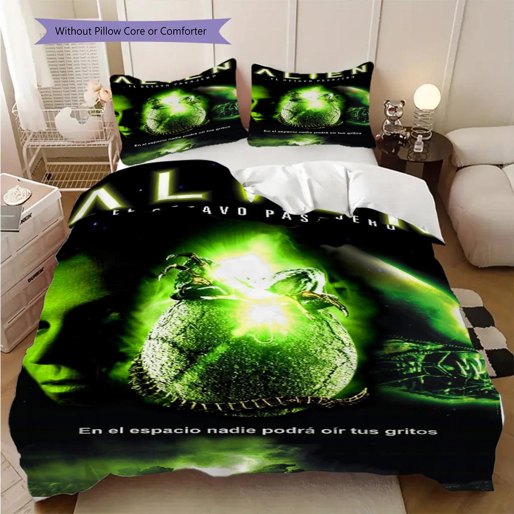 Predator Alien Warrior Artwork Poster Bedding 1 Duvet Cover 2 Pillowcase Without Core Soft And Comfortable Duvet Cover And Pillowcase