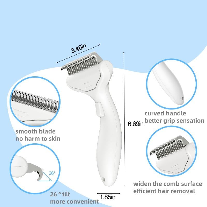 Undercoat Rake for Dogs & Cats, Deshedding Brush for Long haired Pets, Cat Undercoat Brush&Deshedding Tool for Grooming