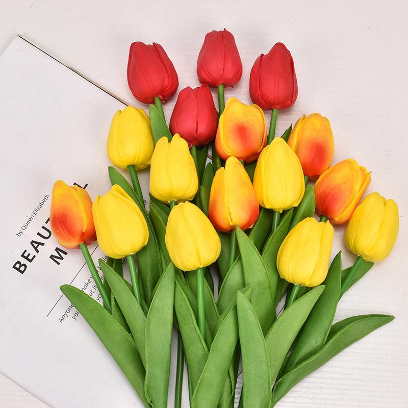 1 Piece Tulip Artificial Flower Real Touch Artificial Bouquet Fake Flower for Wedding Decoration Flowers Home Garden Decor
