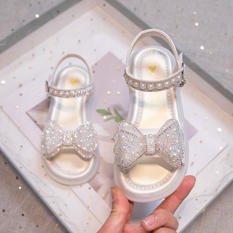 2026 Summer Girls' Soft Sole Bow Princess Sandals
