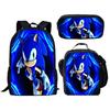 School Bag Three-Piece Set, Primary School Bag, Animation Cartoon School Bag, Satchel, Pencil Case.