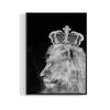 Lion Family Crown Print Canvas Painting Gallery Grade Wall Decor Posters Abstract Animal Autograph Black and White Pictures Gift
