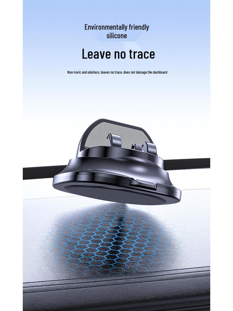 Car Phone Holder & Temporary Parking Number Plate - Rotatable, Non-Slip, Multi-Functional Console Mount