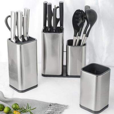 Creative Stainless Steel Knife Holder and Storage Rack for Kitchen