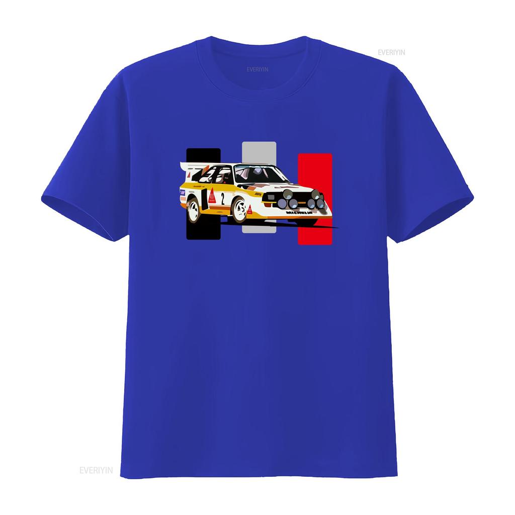 Klassisches Sport quattro S1 E2 Rallye Rennwagen Design T-Shirt für Motorsport-Enthusiasten vintage gewaschen stilvoll