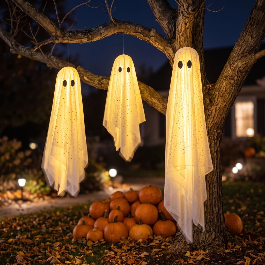 Halloween Hanging Decorations 3-Pack with Lights for Home Decor